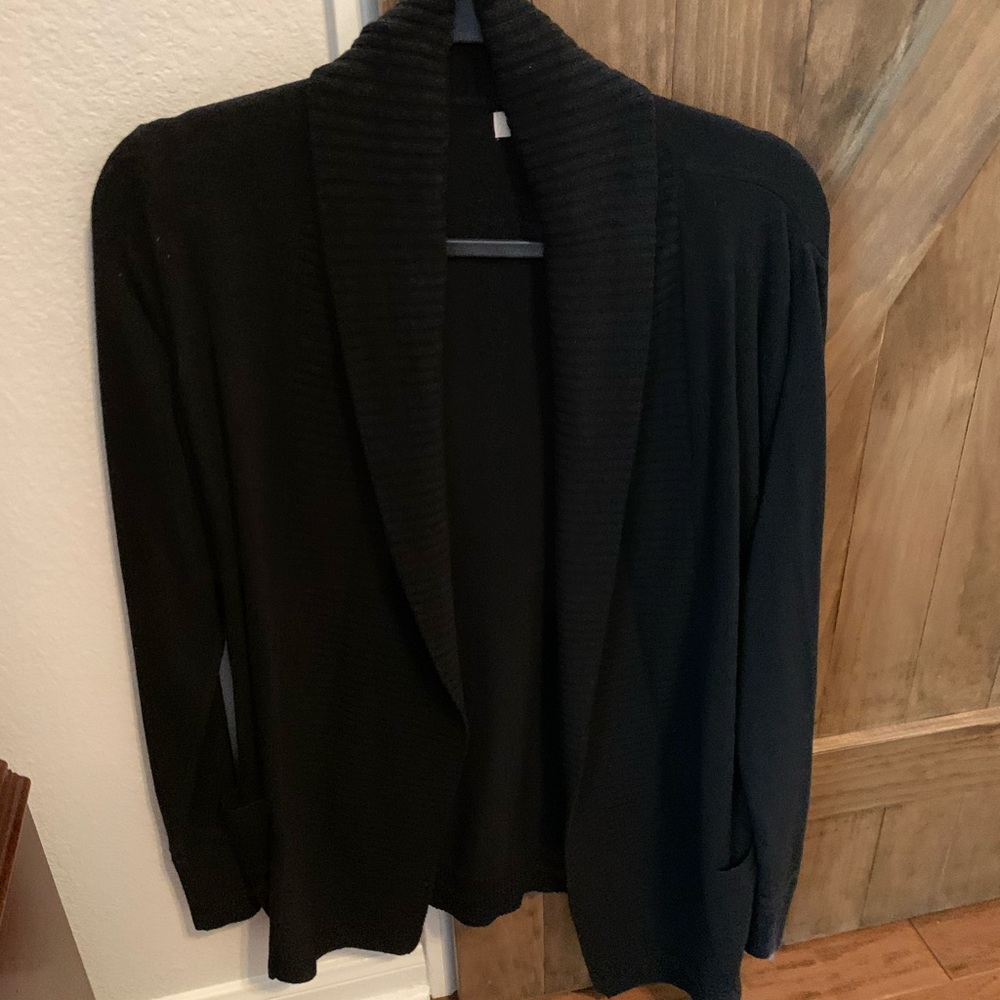 NWOT Banana republic black open sweater